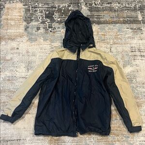 ‼️ Navy and Tan Hooded Jacket ‼️
